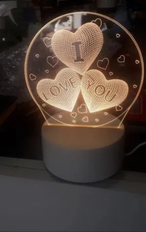 مصباح ديكوري 3d for gifts باشكال متنوعه