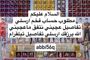 مطلوب حساب ببجي فخم تيلقرام abbi56q