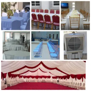 تاجير كراسي و طاولات. مكيف مال ماي. خيام ملكي. chair and table for rent