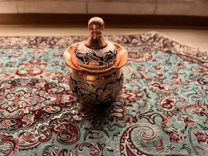 وعاء سكر نحاسي، تذكار من مدينة زنجان في إيران