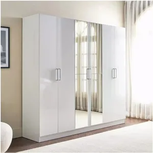 6 door wardrobe with mirror