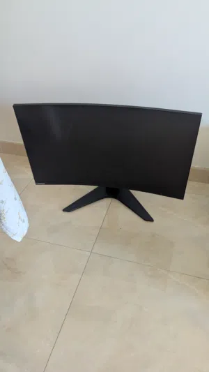 شاشة لينوفو 27 كرف جيمنج مكسورة -  broken monitor gaming fhd 165hz lenovo 27 curve