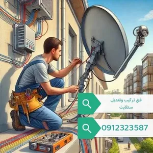 فني تركيب وتعديل ستلايت وشاشات