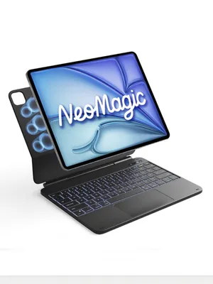 حافظة لوحة مفاتيح NeoMagic لأجهزة iPad Air مقاس 13 بوصة/M3/M2، وiPad Pro مقاس 12.9 بوصة لجيل 6/5/4/3