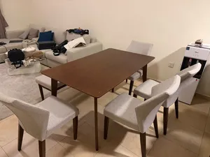 6 Seater Dining Table Set with 4 Chairs & Bench - Excellent Condition
