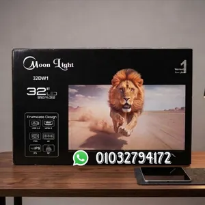 شاشة تلفزيون 32 بوصة مون لايت عادية UltraSlim فريمليس IPS جديدة بالضمان