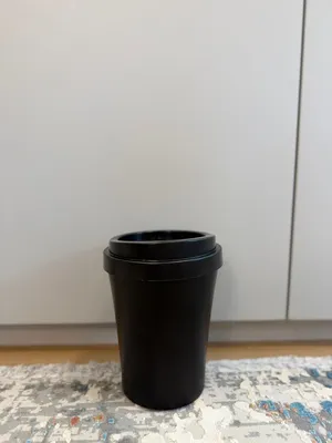 Black mini trash bin