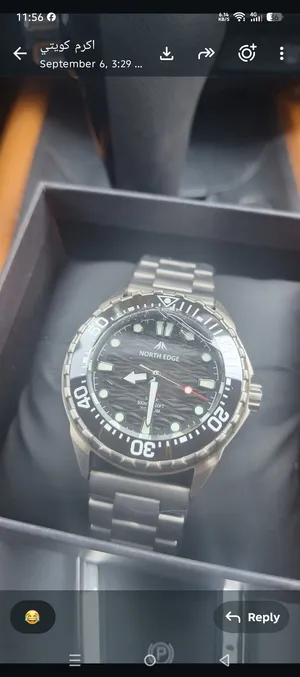 north edge diver watch titanium new