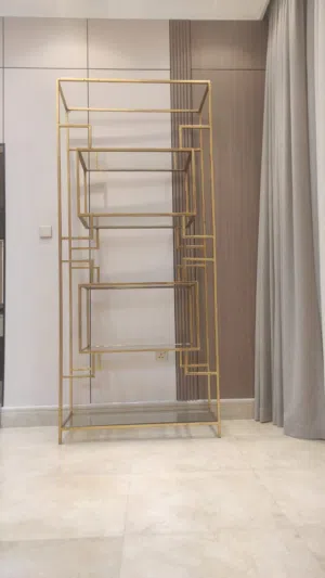 مكتبة رفوف زجاج من 2XL