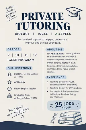 Private Biology tutoring
