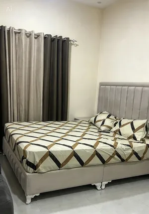 King bed with matters