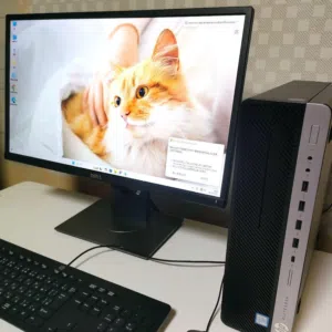 HP Desktop EliteDesk full set core-i5-RAM 8GB- 1.1 TB Storage - 22 display windows 10