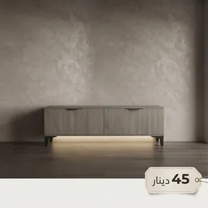 طاولة شاشة مودرن فاخرة (عرض 155 سم) - فخامة وعملية بعرض خاص 45 دينار فقط مع التوصيل