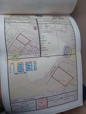 ارض زراعيه للبيع في ولايه السويق (خضراء آل سعد ) من المالك مباشره ب 20000 الف و قابل للتفاوض