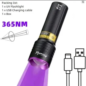 كاش فطريات مصباح أشعة فوق البنفسجية UV Light لوكس 365 نانوميتر كاشف عقارب وعملات