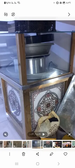 دكتات مطابخ سيستم كامل مع طلال دوار للكنافة وعربانة مميزة للعرض