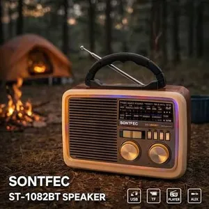 سبيكر SONTFEC ST-1082BT — صوت قوي وشكل أنيق النوع الثاني راديو مير بشكل طراز قديم موديل MD-1318BT