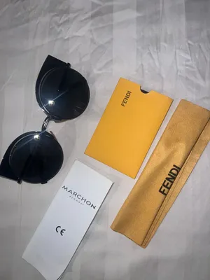 Original fendi runway cutout cat-eye sunglasses Metal dark grey