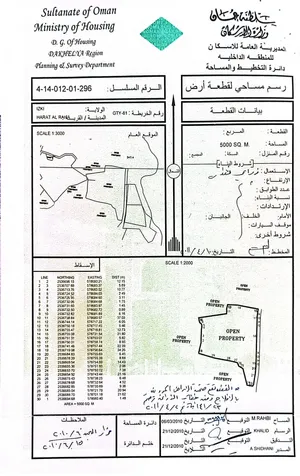Farm Land for Sale in Al Dakhiliya Izki