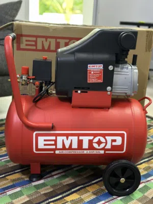 كمبريسر هواء حجم 50 لتر من شركة EMTOP اصلي وجودة عالية