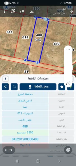 ارض في بلعماء 3.5 دتم مستقل خلف بير السعودي