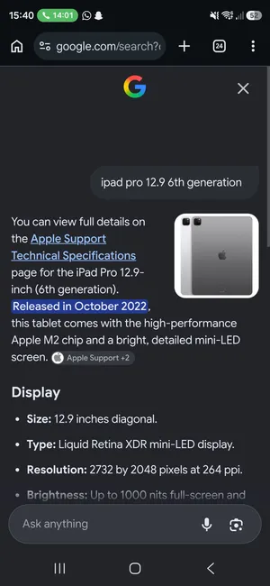 iPad Pro 12.9-inch (6th generation)