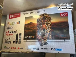 شاشات 60 إنش ناشونال سونيك 4ksmart اخر اصدار أندرويد 16مع قاعده جداريه تتوفر لدينا خدمة التوصيل