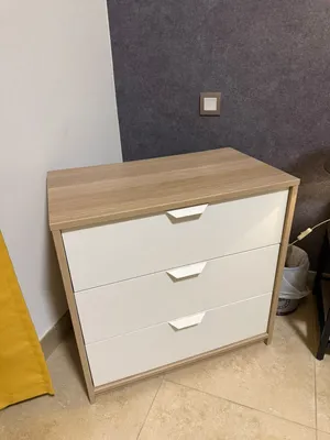 IKEA 3-drawer chest in oak effect and white - good condition