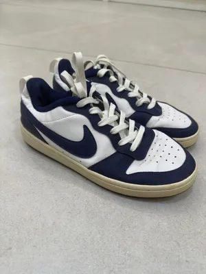 Nike Court Borough Low 2 - Classic White & Midnight Navy (حالة نظيفة) للجنسين