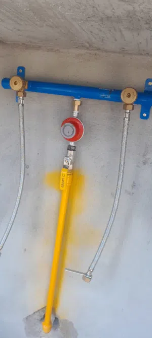 Gas pipe line instillations work house coffee shop restaurant foodstuff villa LPG GAS BOX BLACK FI