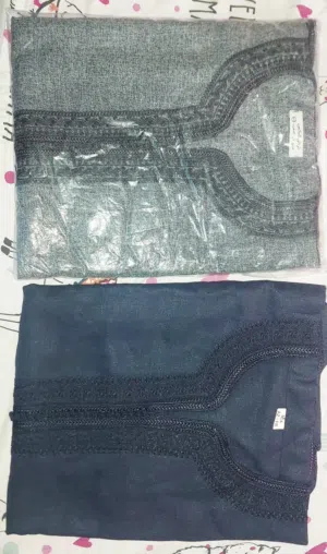 جلابيات رجالية لونين ازرق  ورمادي