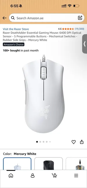 Razer DeathAdder Essential Gaming Mouse مو مستعمل بل كرتونه