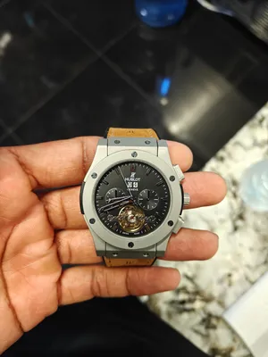 Hublot Classic Fusion Watch Grande 32255 model with a skeleton dial and tourbillon feature