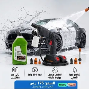 مضخة غسيل سيارات لاسلكية بقوة 48Vو600W مع بطاريتين بضمان عام