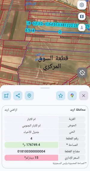 للبيع قطعة ارض للاستثمار