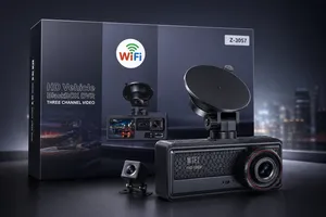 كاميرا سيارة HD Vehicle BlackBOX DVR ثلاثية القنوات مع WiFi