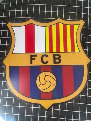 لوحة حيط شعار نادي برشلونة ونادي ريال مدريد