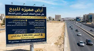Mixed Use Land for Sale in Amman Airport Road - Manaseer Gs