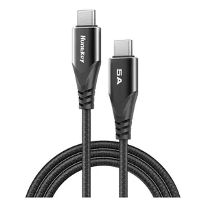 كيبل شحن Huntkey HKCCC501501 USB-C to USB-C 100W 5A كيبل Type-C سريع 1.5 متر