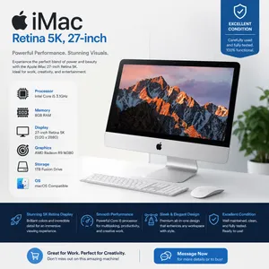 Apple iMac (Retina 5K, 27-inch) – Core i5 3.1GHz – 8GB RAM – 5K Retina Display – Excellent Condition