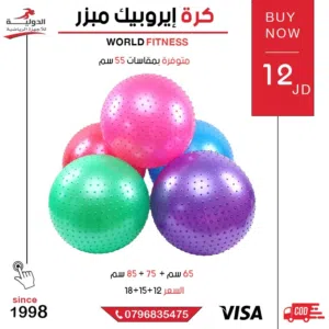 كرة إيروبيك مبزر أصلية  كرة رياضية بسطح مضاد للانزلاق لتمارين البطن واللياقة واليوغا بجودة عالية
