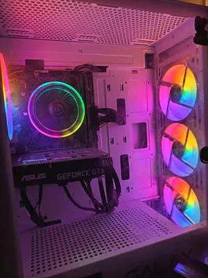 بيسي قيمنق مع شاشه 180Hz وكيبورد 75% زر احمر