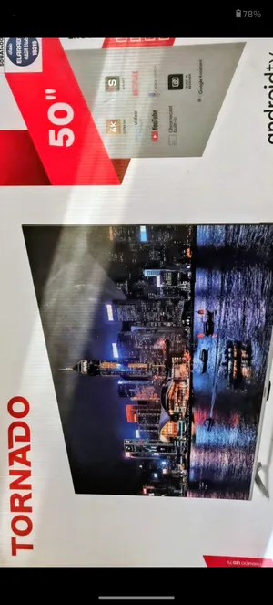 شاشة تورنيدو 50 بوصة 4K Smart Android – تجربة سينمائية في بيتك! للبيع شاشة TORNADO 50 Inch 4K Ultra