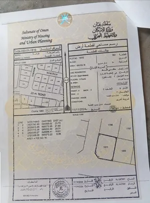 للبيع ارضان شبك ممتازتان في بركاء حي عاصم كورنر + وسطيه