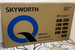 شاشة سكاي ورث 60 بوصة  QLED+ 4K جوجل TV 120 هرتز إصدار حديث مع ضمان سنه