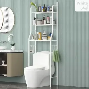 Steel toilet rack with anti corrosion materials and adjustable 3 rack