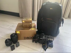 كاميرا نيكون D800E فل فريم احترافية DLSR 330 BD full set