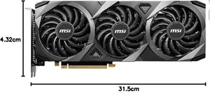 MSI بطاقة عرض مرئي للالعاب جيفورس RTX 3060 12GB 15Gbps GDRR6 192 بت HDMI/DP PCIe 4 مراوح توركس ثلاثي