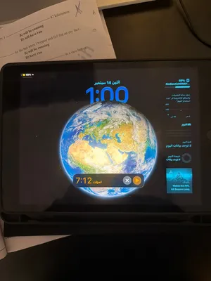 تابلت ابل جيل تاسع تابلت نظيف وعكفالتي نسخه بزنس واستخدامه  يزبط للجامعة ودارسه قرأ وصف