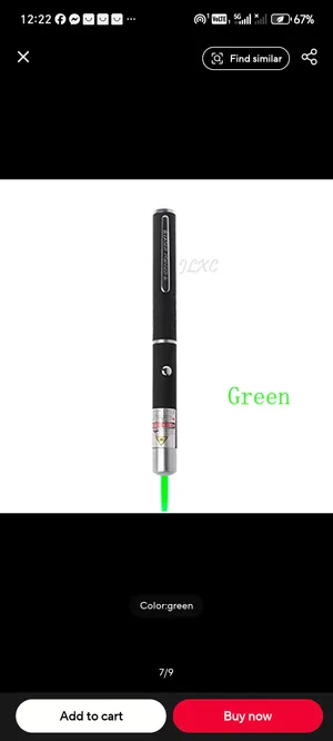 مؤشر ليزر محمول LED بجودة عالية وسعر مميز اللون أخضر (High-quality portable LED laser pointer)